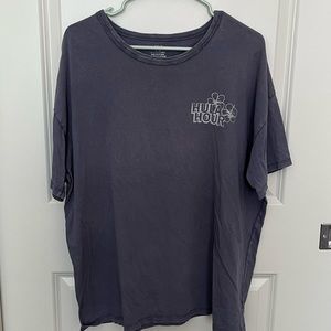 oversized distressed tee